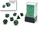 Chessex Scarab Jade / Gold Mini-hedral Dice Block