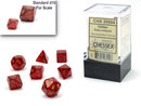 Chessex Glitter Ruby / Gold Mini-hedral Dice Block