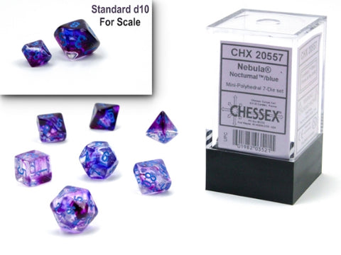 Chessex Nebula Nocturnal / Blue Mini-hedral Dice Block