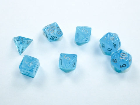 Chessex Luminary Sky / Silver Mini-hedral Dice Block