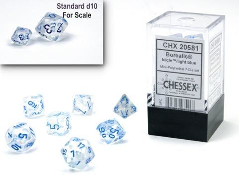 Chessex Borealis Icicle w/ Light Blue Mini-hedral Dice Block