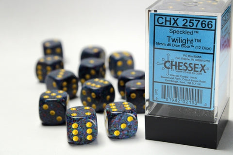 12D6 Speckled Twilight Dice Block - 16mm