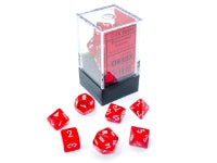 Chessex Translucent Pink / White Mini-hedral Dice Block