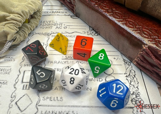 Polyhedral Opaque Nostalgia GM & Beginner Dice Sets