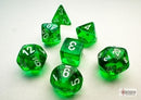 Chessex Translucent Green / White Mini-hedral Dice Block