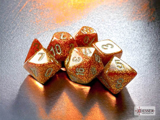 Chessex Glitter Gold / Silver Mini-hedral Dice Block