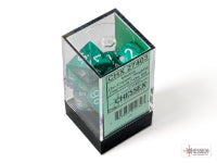 Chessex Marble Oxi-Copper / White Mini-hedral Dice Block