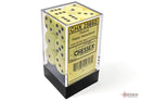 12D6 Opaque Pastel Yellow w/ Black Dice Block - 16mm