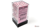 12D6 Opaque Pastel Pink w/ Black Dice Block - 16mm
