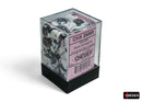 36D6 Gemini Black White w/ Pink Dice Block - 12mm