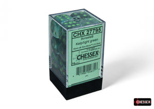 12D6 Borealis Kelp w/ Light Green Dice Block - 16mm
