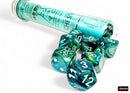 Chessex LAB Dice Polyhedral 7 Die Set - Lustrous Neptune/Grey