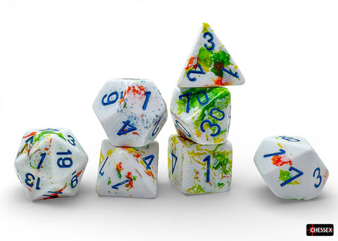 Polyhedral Brush Breezy w/ Blue Dice Sets