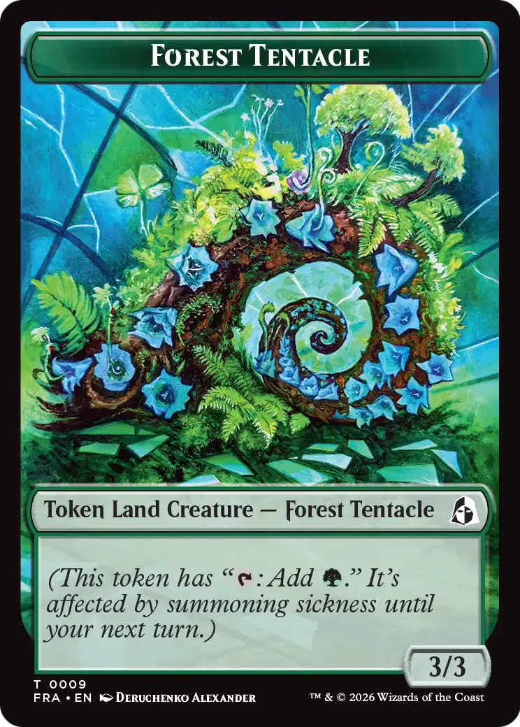 Dragon // Forest Tentacle Double-Sided Token [Reality Fracture Tokens]