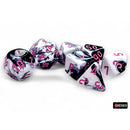 Polyhedral Gemini Black - White w/ Pink Dice Sets