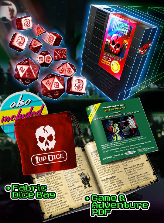 1Up Dice - Cackling Blood Skull
