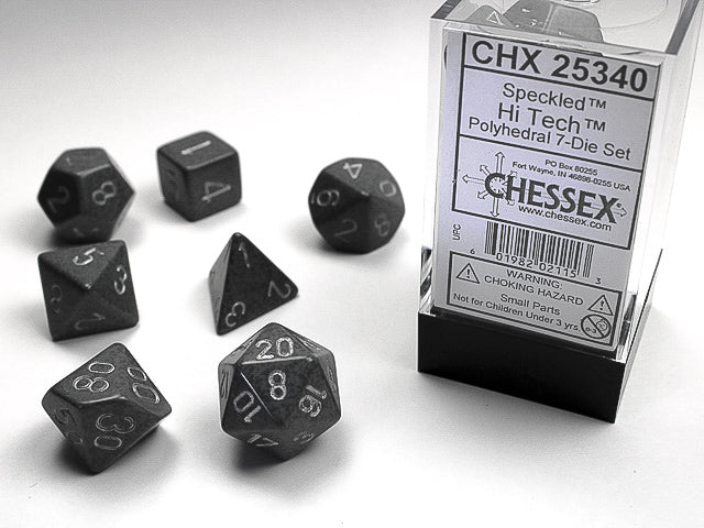 Polyhedral Speckled Hi-Tech Dice Sets