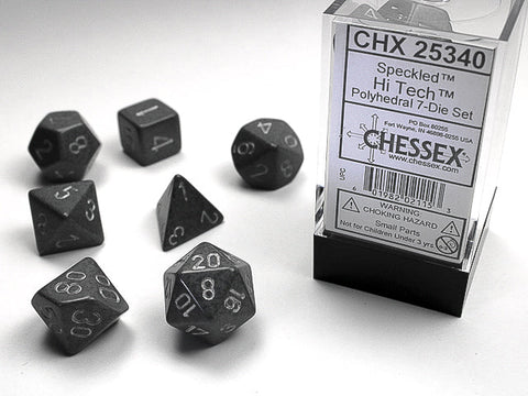 Polyhedral Speckled Hi-Tech Dice Sets