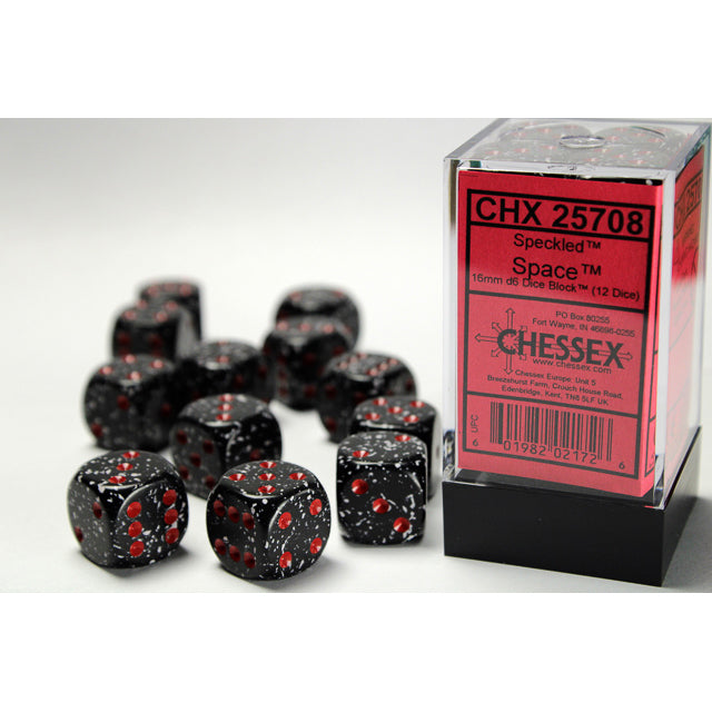 12D6 Speckled Space Dice Block - 16mm