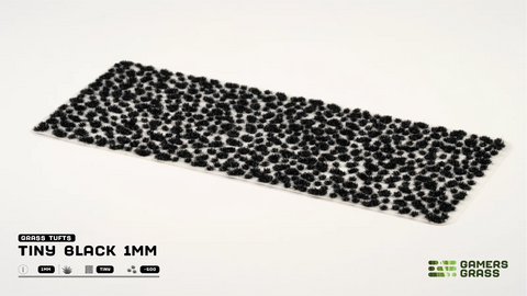 Gamers Grass: Black Tiny Tuft 1mm