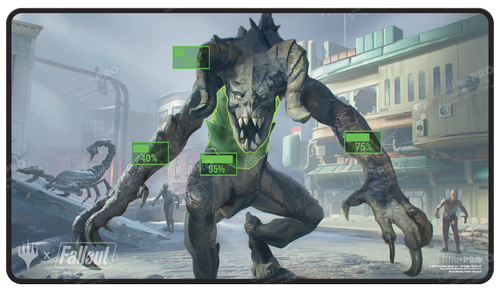 Ultra Pro Magic the Gathering Fallout V.A.T.S. Black Stitched Standard Gaming Playmat