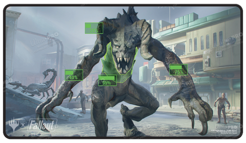 Ultra Pro Magic the Gathering Fallout V.A.T.S. Black Stitched Standard Gaming Playmat