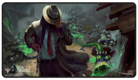 Ultra Pro Magic the Gathering Fallout Mysterious Stranger Black Stitched Standard Gaming Playmat