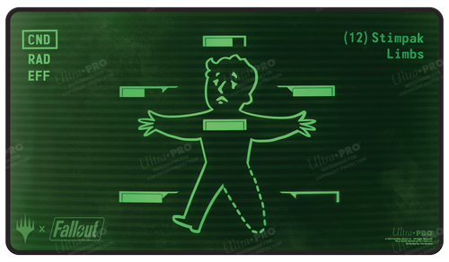 Ultra Pro Magic the Gathering Fallout Inventory Management Black Stitched Standard Gaming Playmat