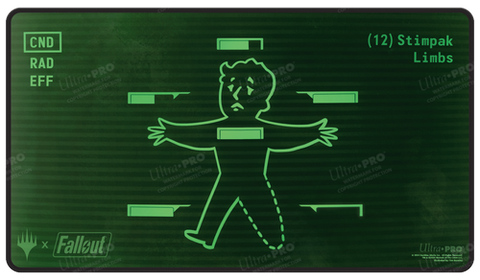 Ultra Pro Magic the Gathering Fallout Inventory Management Black Stitched Standard Gaming Playmat