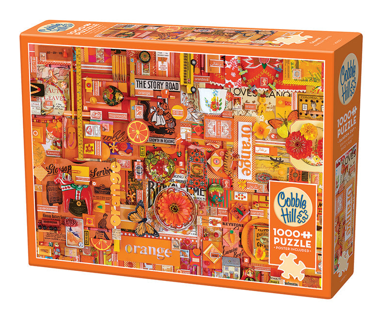 1000 Piece Puzzle: Orange Theme