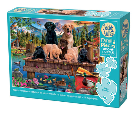350 Piece Family Puzzle: Pups and Ducks