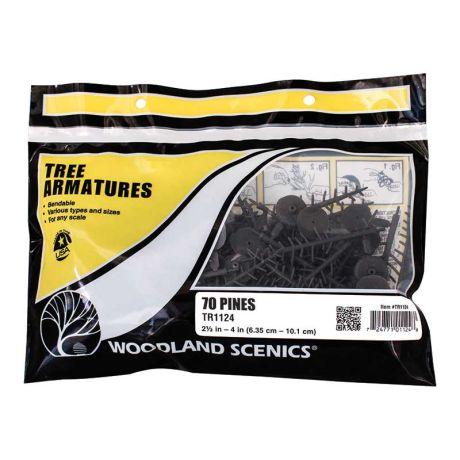 Tree Armatures 70 Pines Trees 2 - 4inch