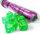 Chessex LAB Dice Polyhedral 7 Die Set - Nebula Gelatinous/White