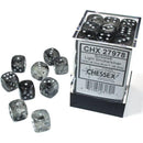 12D6 Borealis LIght Smoke / Silver Dice Block - 16mm