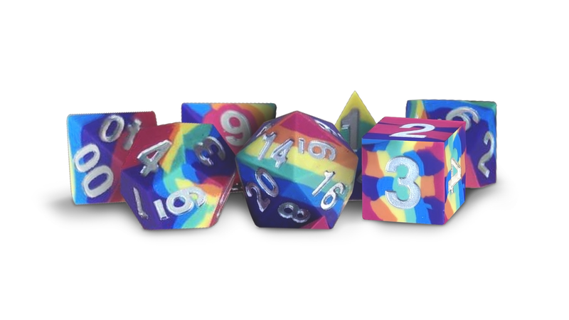 FanRoll Rainbow Silicone Dice Set