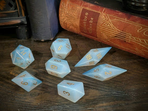 Opalite Gemstone Dice Set (Diamond Shape)