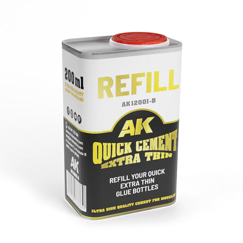 AK Quick Cement Extra Thin  200ML Refill