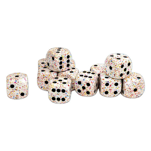 12D6 Speckled Birthday Dice Block - 16mm