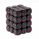 36D6 Opaque Black w/ Pink Dice Block - 12mm