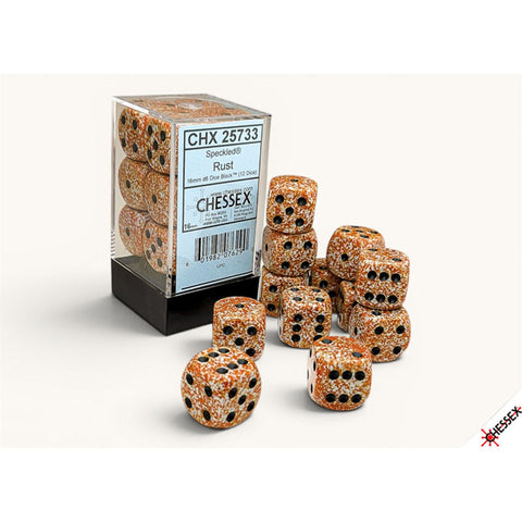 36D6 Speckled Rust Dice Block - 36mm
