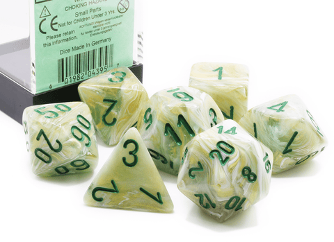 Chessex Marble Green w/ Dark Green Dice Block Mega-Hedral