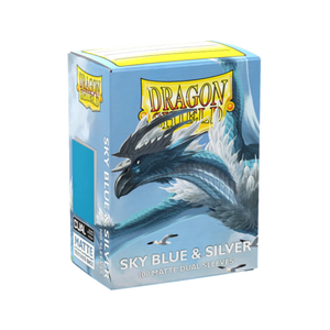 Dragon Shield Matte Dual Sleeve - Skyblue & Silver 100ct