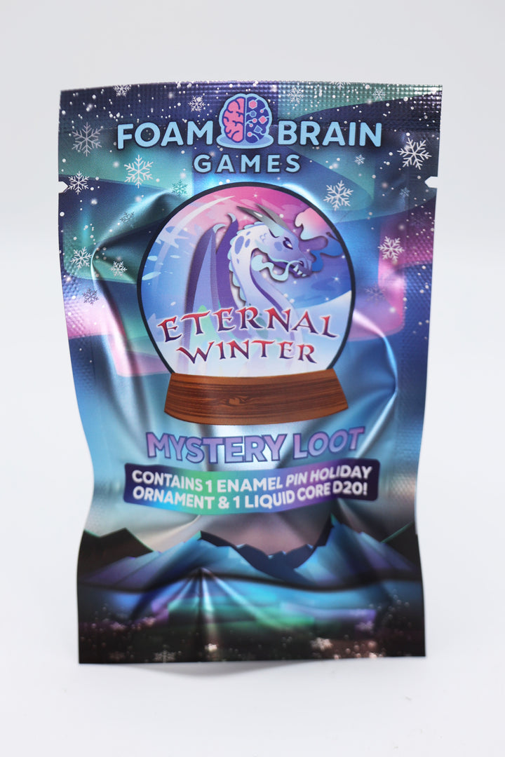 Epic Mystery Loot: Eternal Winter 1 Liquid Core D20 + 1 Enamel Pin