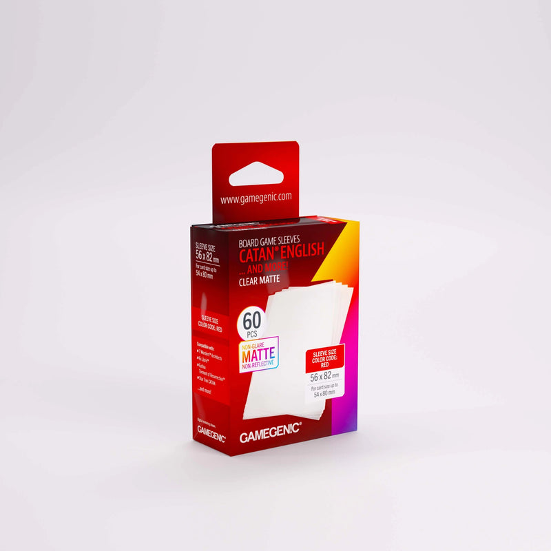 Gamegenic Board Game Sleeves (Size: Red 56 x 82mm)
