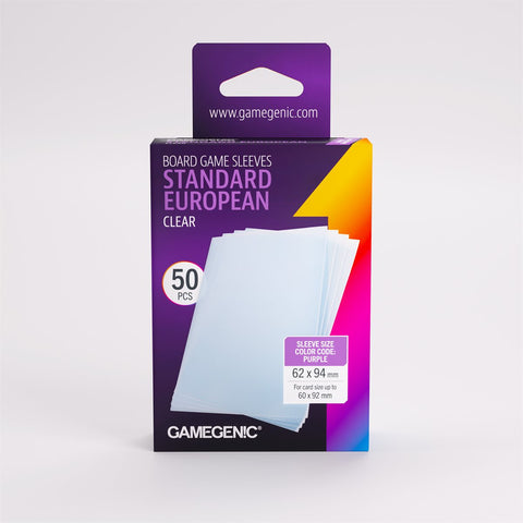Gamegenic Board Game Sleeves (Size: Purple 62 x 94mm)