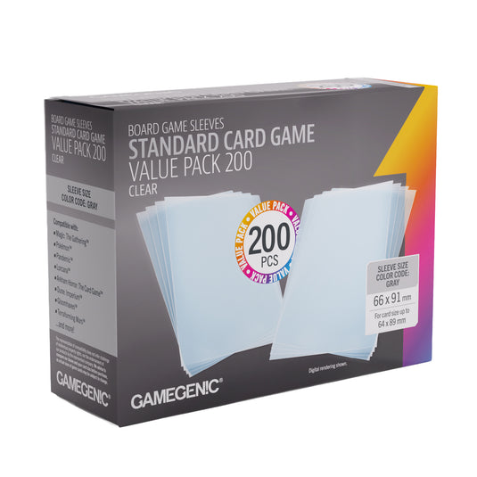 Gamegenic Board Game Sleeves (Size: Gray 66 x 91mm) Value Pack