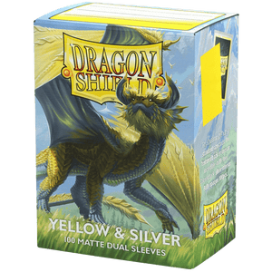 Dragon Shield Matte Dual Sleeve - Yellow & Silver 100ct