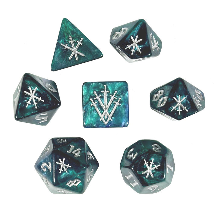 Black Oak Workshop Knight's Blade Polyhedral Dice Set