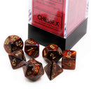 Chessex Scarab Blue Blood / Gold Mini-hedral Dice Block