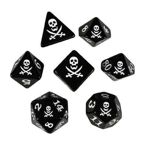 Black Oak Workshop Jolly Roger Polyhedral Dice Set